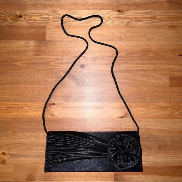 Camille La Vie Black Evening Handbag with Strap - Picture 2 of 7